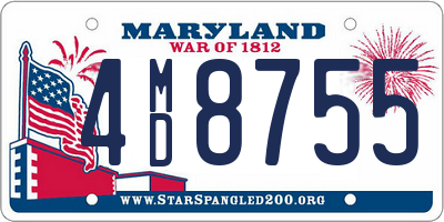 MD license plate 4MD8755