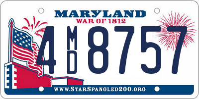 MD license plate 4MD8757