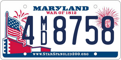 MD license plate 4MD8758