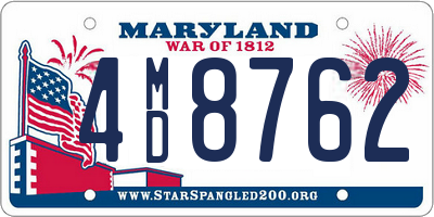 MD license plate 4MD8762