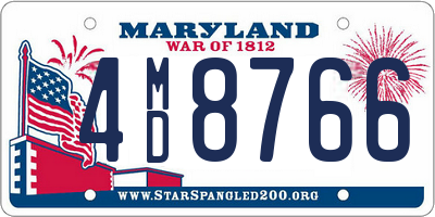 MD license plate 4MD8766