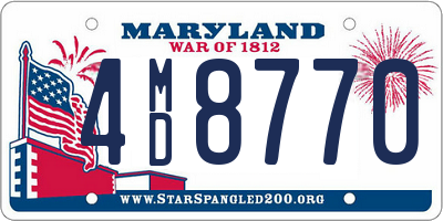 MD license plate 4MD8770
