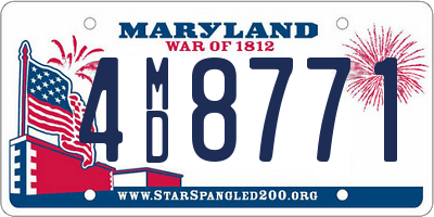 MD license plate 4MD8771