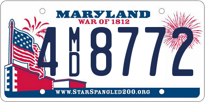MD license plate 4MD8772