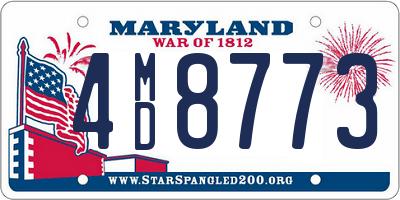 MD license plate 4MD8773