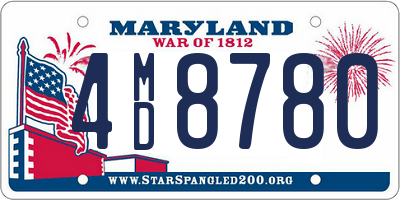 MD license plate 4MD8780