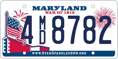 MD license plate 4MD8782