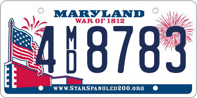 MD license plate 4MD8783