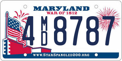 MD license plate 4MD8787