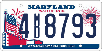 MD license plate 4MD8793