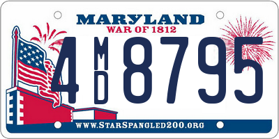 MD license plate 4MD8795