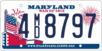 MD license plate 4MD8797