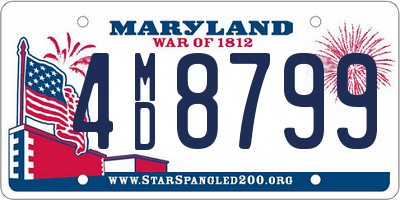 MD license plate 4MD8799