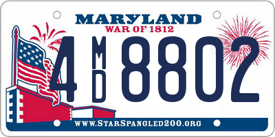 MD license plate 4MD8802