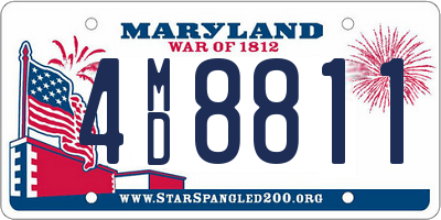 MD license plate 4MD8811