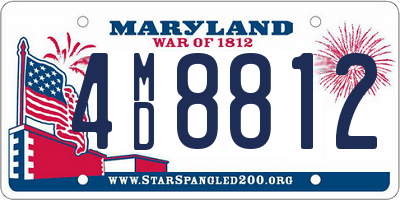 MD license plate 4MD8812