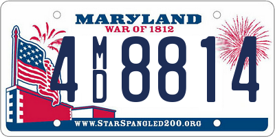 MD license plate 4MD8814