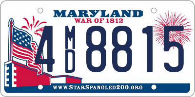 MD license plate 4MD8815