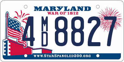 MD license plate 4MD8827