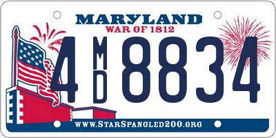 MD license plate 4MD8834