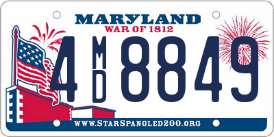 MD license plate 4MD8849