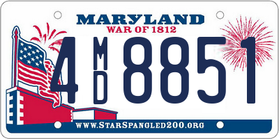 MD license plate 4MD8851