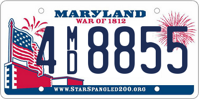 MD license plate 4MD8855