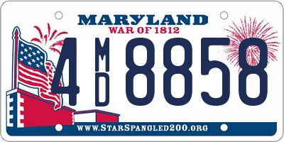 MD license plate 4MD8858