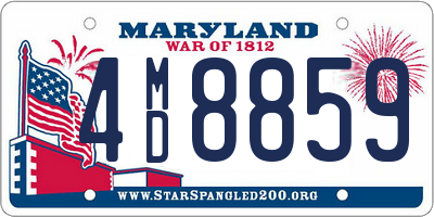 MD license plate 4MD8859