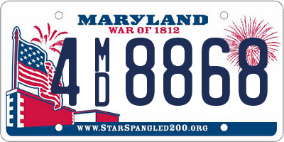 MD license plate 4MD8868