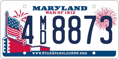 MD license plate 4MD8873