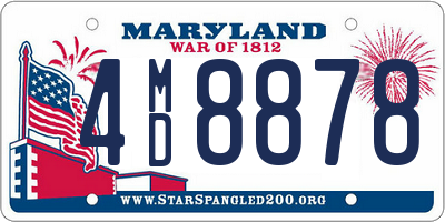 MD license plate 4MD8878