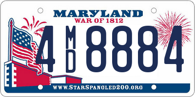 MD license plate 4MD8884