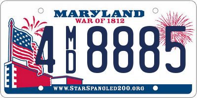 MD license plate 4MD8885