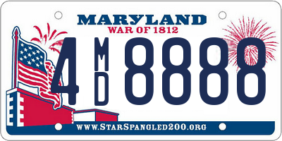 MD license plate 4MD8888