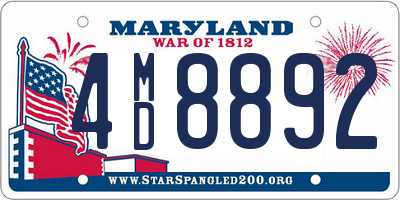 MD license plate 4MD8892