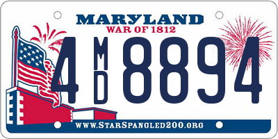 MD license plate 4MD8894