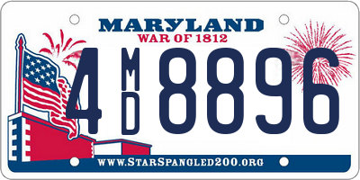MD license plate 4MD8896
