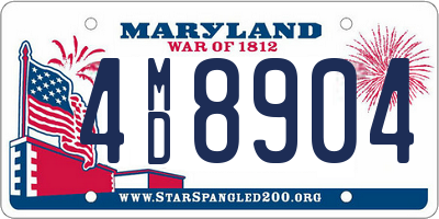 MD license plate 4MD8904