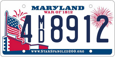 MD license plate 4MD8912