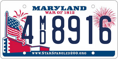 MD license plate 4MD8916