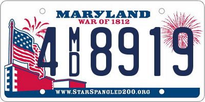 MD license plate 4MD8919