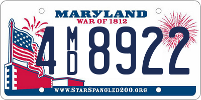 MD license plate 4MD8922