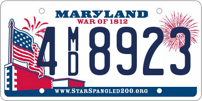 MD license plate 4MD8923