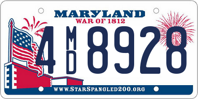 MD license plate 4MD8928