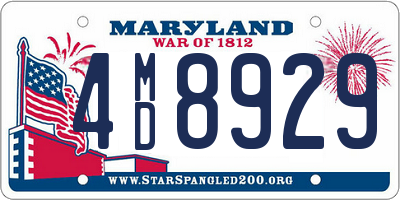 MD license plate 4MD8929