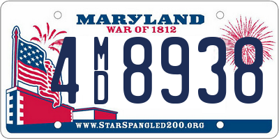 MD license plate 4MD8938