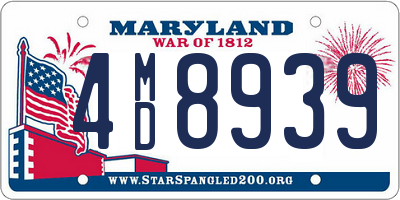 MD license plate 4MD8939