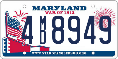 MD license plate 4MD8949