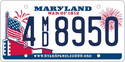 MD license plate 4MD8950